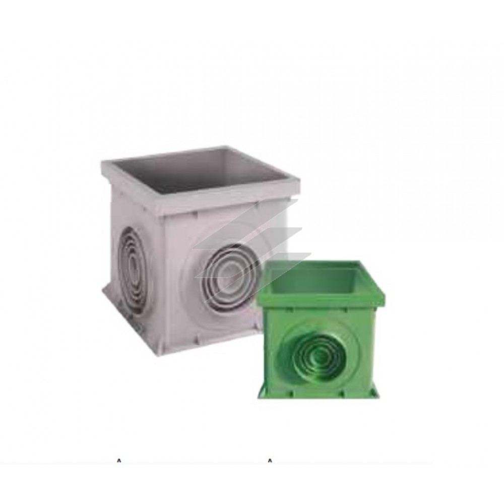 Оглядовий пристрій (колодязь) без кришки 300x300, сірий, ДКС