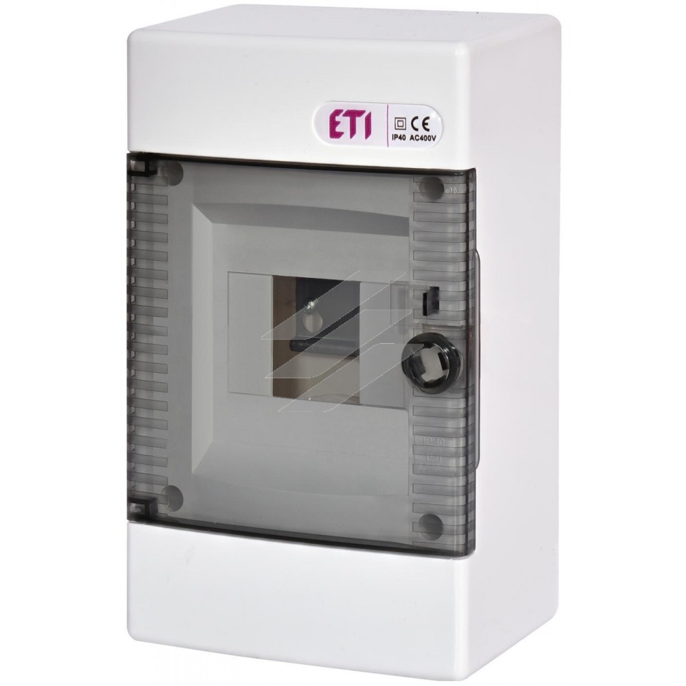 Модульний розподільчий щит ECT 4 PT (4 модулі, прозорі дверцята), ETI