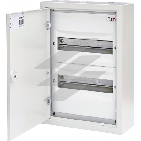 Щит металевий WRP12-2 (2х12 модулів, 24 модулі, пластикова фальш-панель, IP30, навісний), ETI