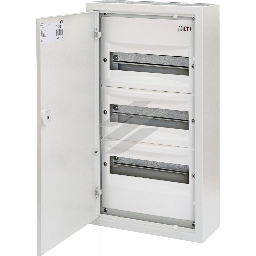 Щит металевий WRP12-3 (3х12 модулів, 36 модулів, пластикова фальш-панель, IP30, навісний), ETI