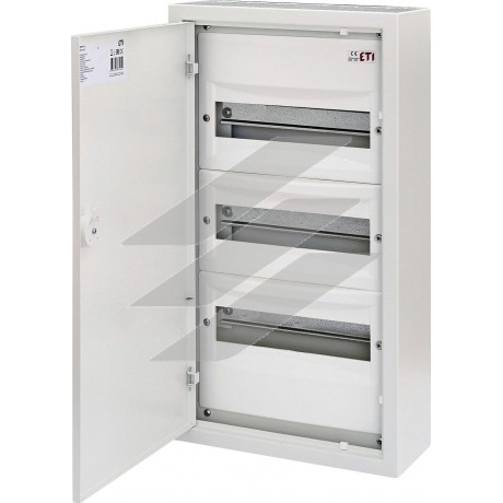 Щит металевий WRP12-3 (3х12 модулів, 36 модулів, пластикова фальш-панель, IP30, навісний), ETI