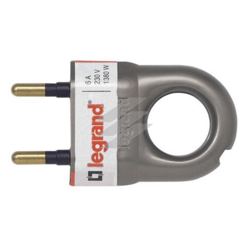 Вилка 2К 6А, алюміній, Legrand