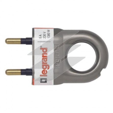 Вилка 2К 6А, алюміній, Legrand