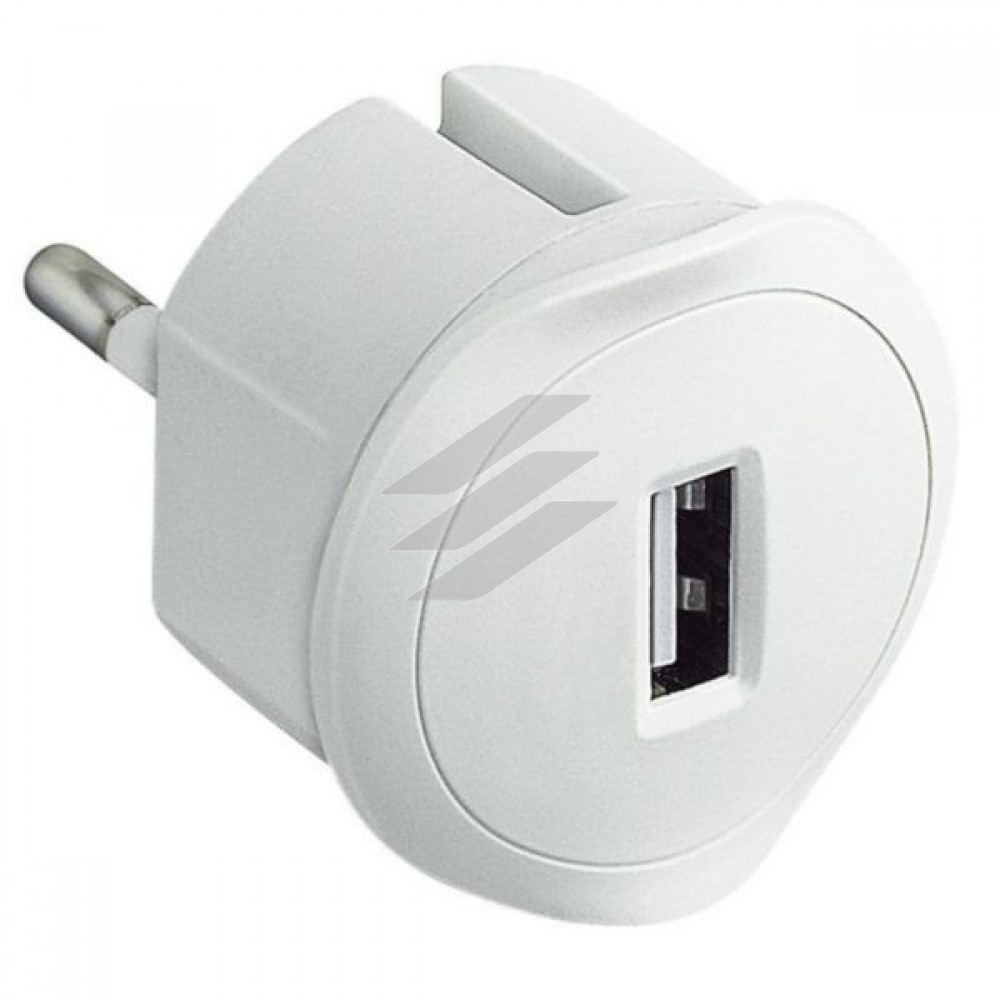 Компактний зарядний пристрій USB Живлення: 230 В, 50 Гц, вихід: USB, 5 В, 1500 мА, колір:, білий, Legrand