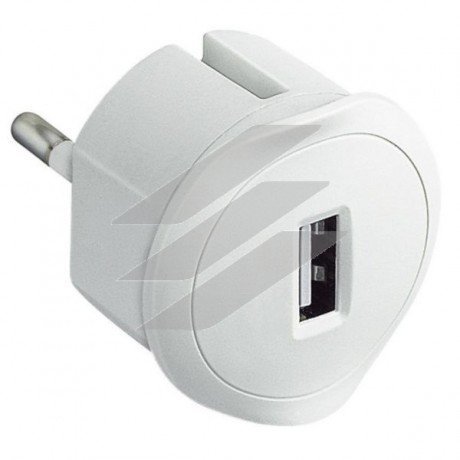 Компактний зарядний пристрій USB Живлення: 230 В, 50 Гц, вихід: USB, 5 В, 1500 мА, колір:, білий, Legrand