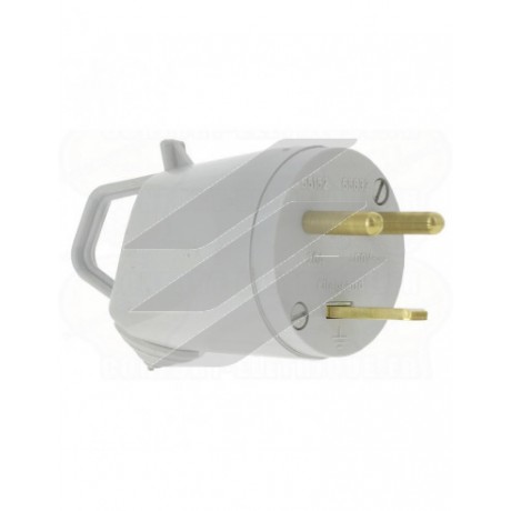 Вилка Plexo 20A, 2P+PE, 400В ~, IP44, IK08, колір Сірий, Legrand