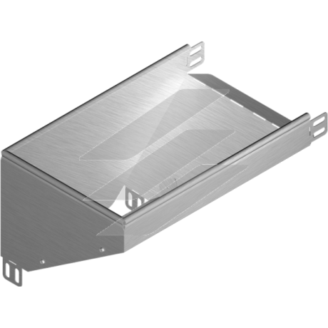 Лівий редукційний кут KRLBJ 50x50, товщина 1.0мм, оцинкований методом занурення HDG, BAKS