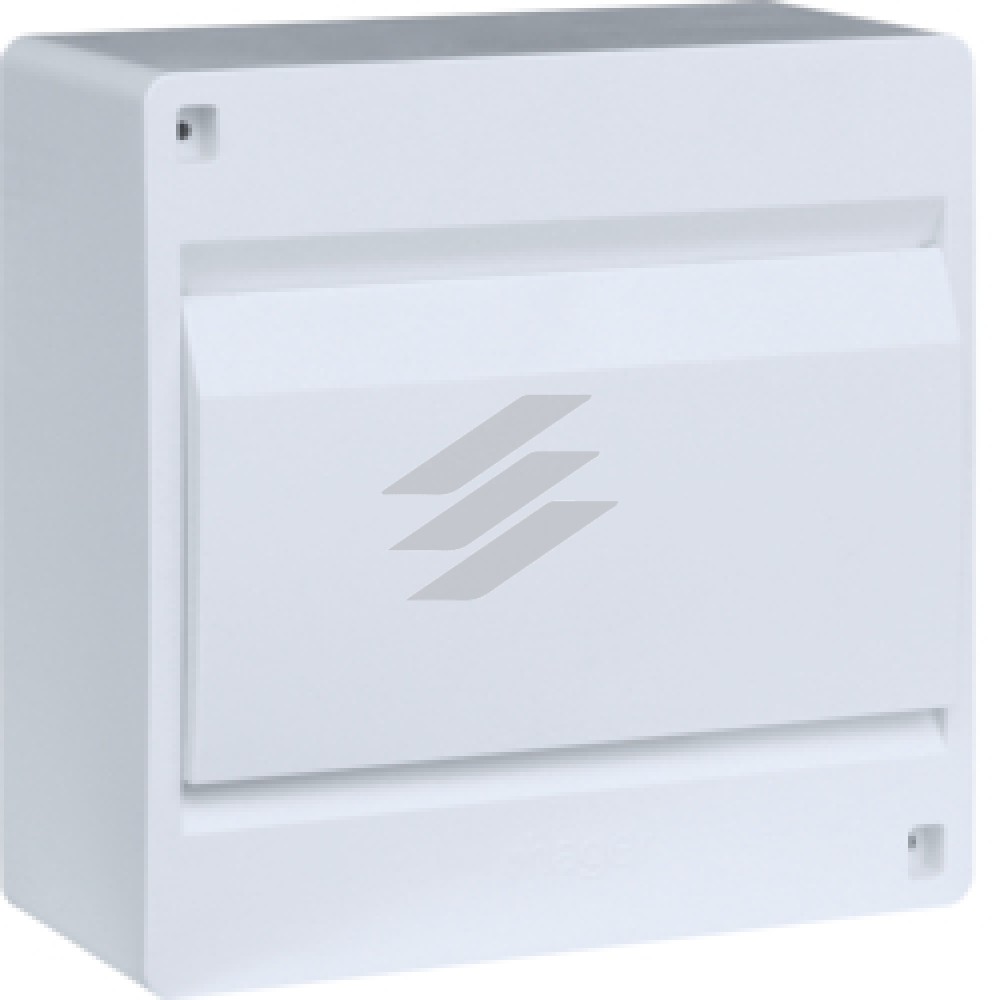 Щит накладний, з білими дверцятами на 8 модулів COSMOS, Hager