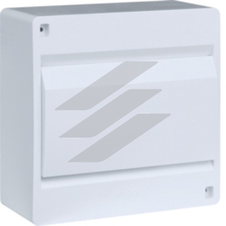 Щит накладний, з білими дверцятами на 8 модулів COSMOS, Hager