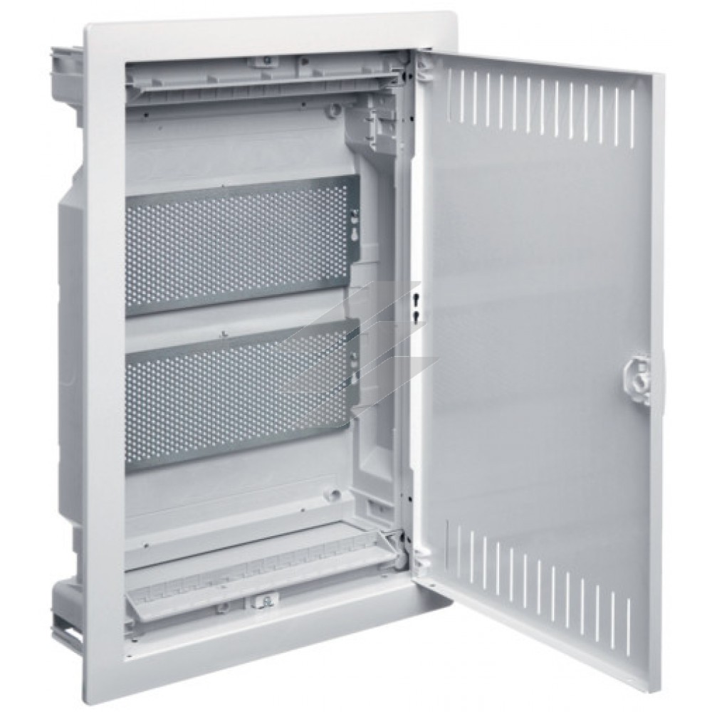 Щит 2-рядний для ММ-обладнання, прихованого монтажу, з металевими дверима, VOLTA, Hager