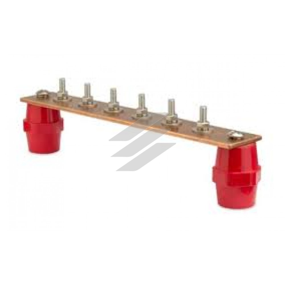 Шина зрівнювання потенціалів, 10 точок кріплення, мідь, ДКС