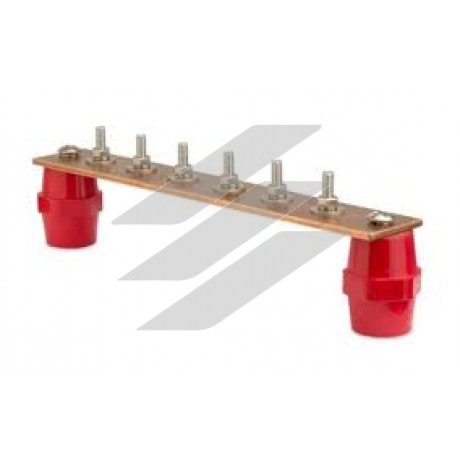 Шина зрівнювання потенціалів, 10 точок кріплення, мідь, ДКС