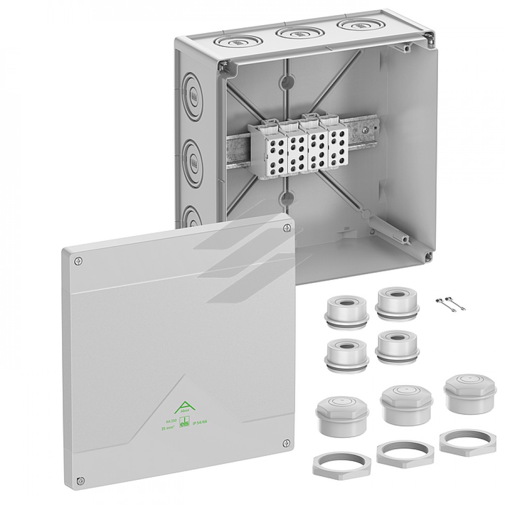 Розподільча коробка Abox HA 350 (252х202х120мм), IP66 поліпропілен, сіра, Spelsberg