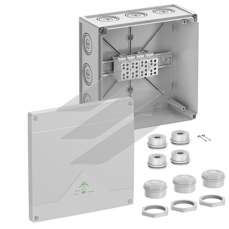 Розподільча коробка Abox HA 350 (252х202х120мм), IP66 поліпропілен, сіра, Spelsberg