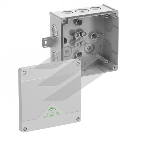 Розподільча коробка Abox 100 AB-L (152х152х80мм), IP66 поліпропілен, сіра, Spelsberg