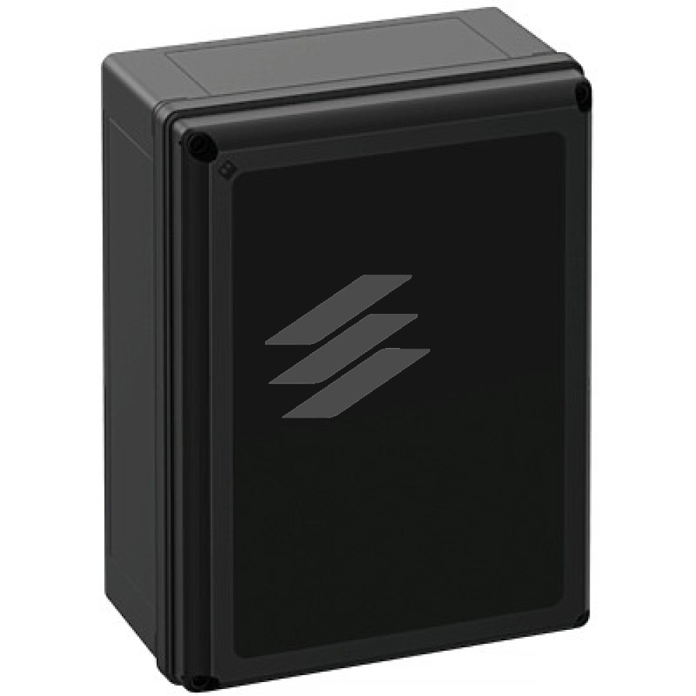 Корпус GEOS-L 3040-18-o/sw (300х400х180мм), 1000В AC/1500В DC, полікарбонат, чорні корпус і кришка, гладкі стінки, IK09, IP66/IP67, Spelsberg