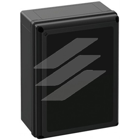Корпус GEOS-L 3040-18-o/sw (300х400х180мм), 1000В AC/1500В DC, полікарбонат, чорні корпус і кришка, гладкі стінки, IK09, IP66/IP67, Spelsberg