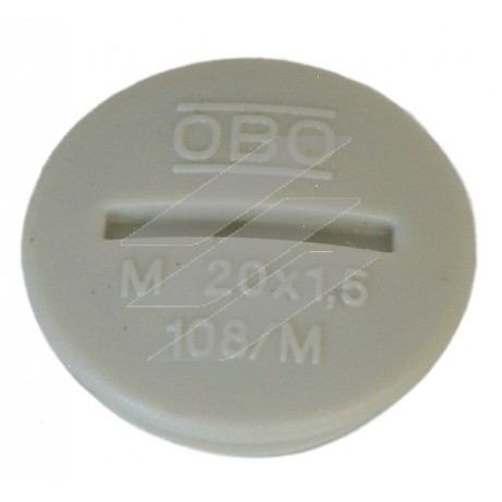 Заглушка M20х1.5; полістирен; світло-сірий; 6мм, OBO Bettermann
