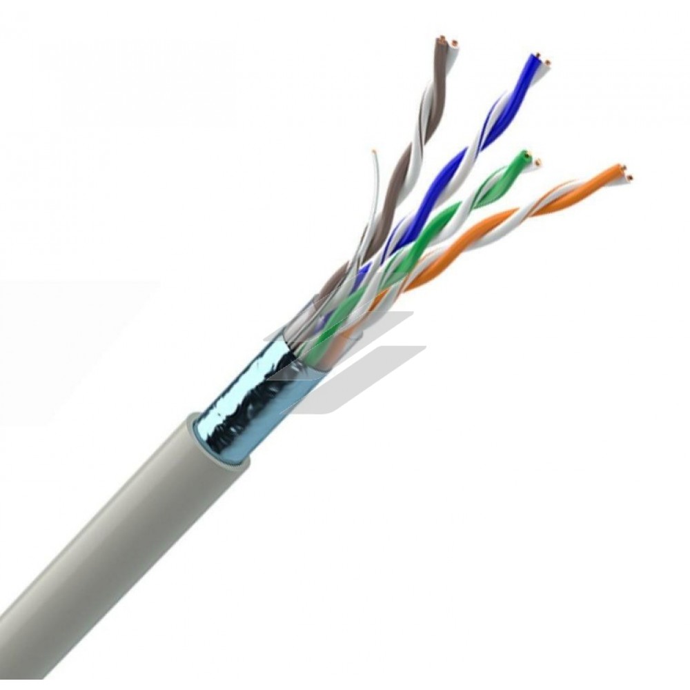 Кабель мережевий КПВЕ-ВП (100) 4x2x0.48 (FTP-cat.5E-SL), OK-Net