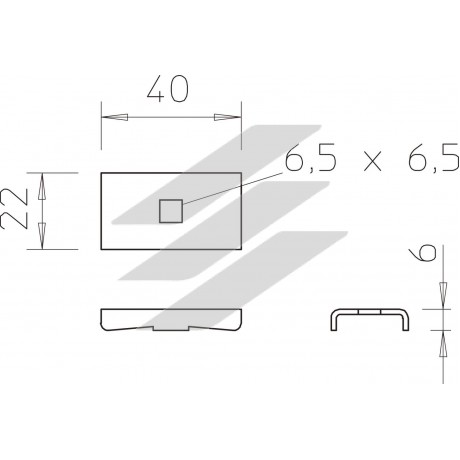 Тримач кабельросту LG45 та LG60, FT (40-60 мкм), OBO Bettermann
