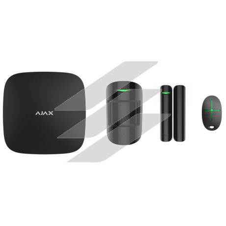 StarterKit Plus - Просунутий стартовий комплект системи безпеки, чорний, AJAX