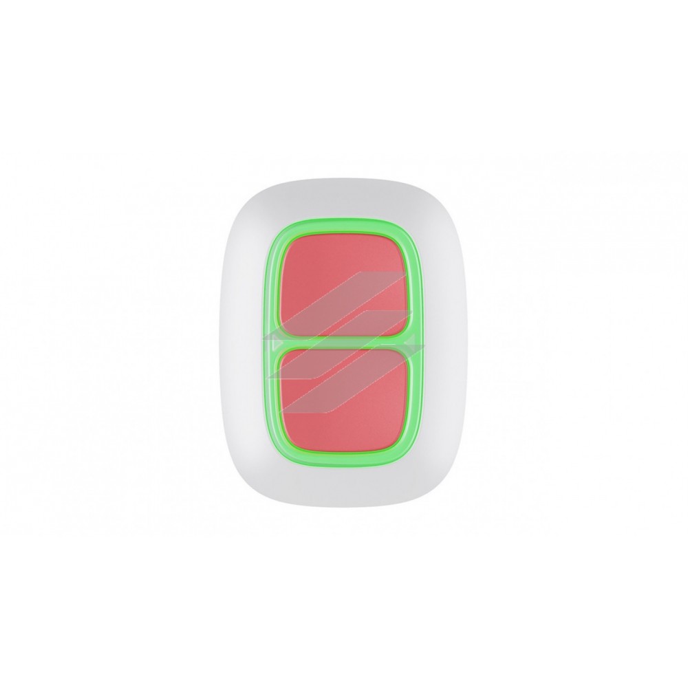 DoubleButton - Бездротова тривожна кнопка з захистом від випадкових натискань, білий, AJAX