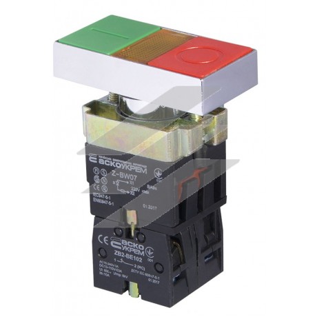 Кнопка XB2-BW8375 подвійна з підсвічуванням 