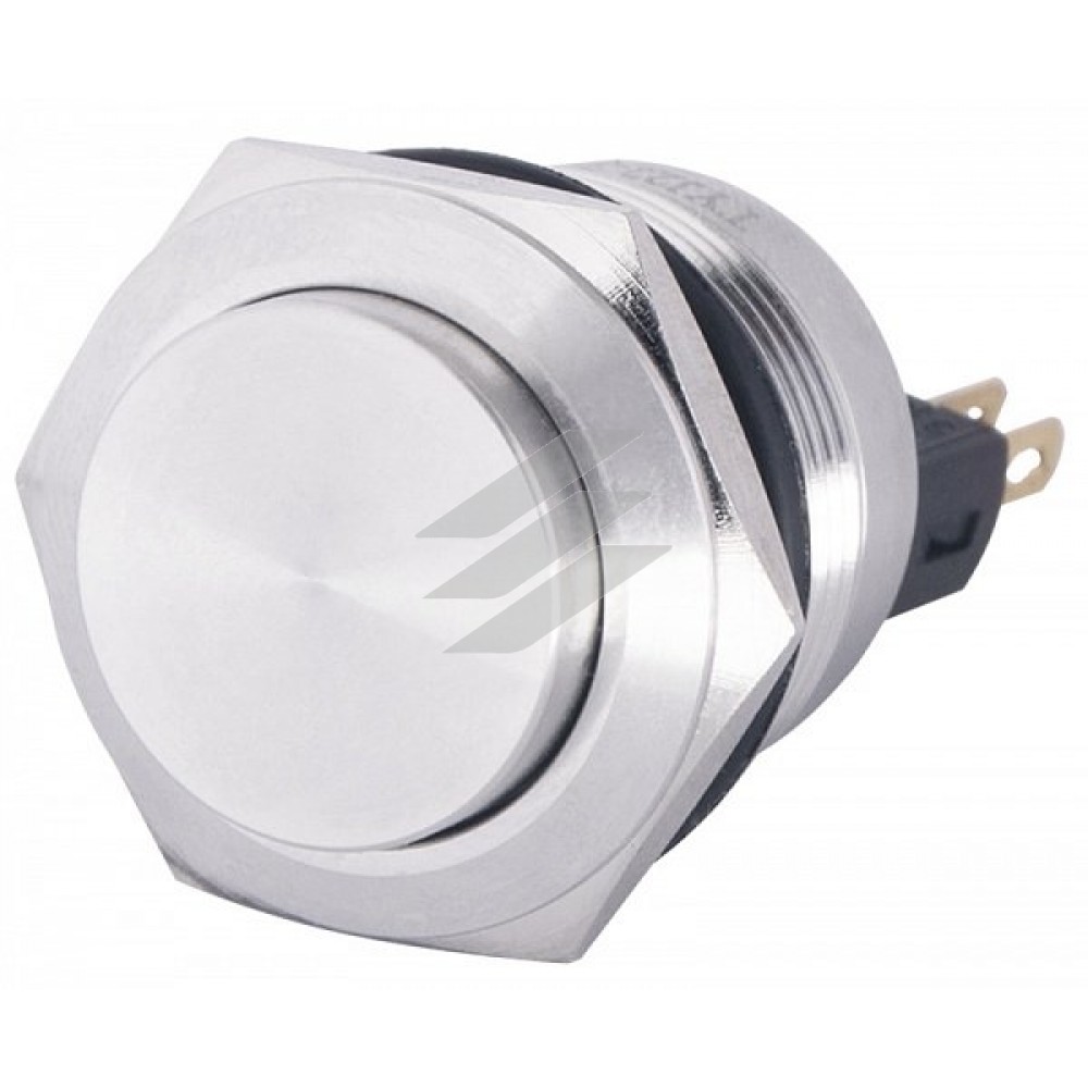 Кнопка TYJ 22-271 220V зелена, металева, з підсвіткою, 1NO+1NC, Аско-Укрем