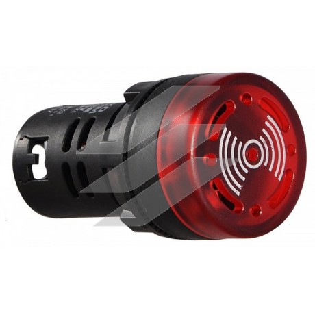 Зумер AD22-22 BM/r блимаючий червоний 220V АC, Аско-Укрем