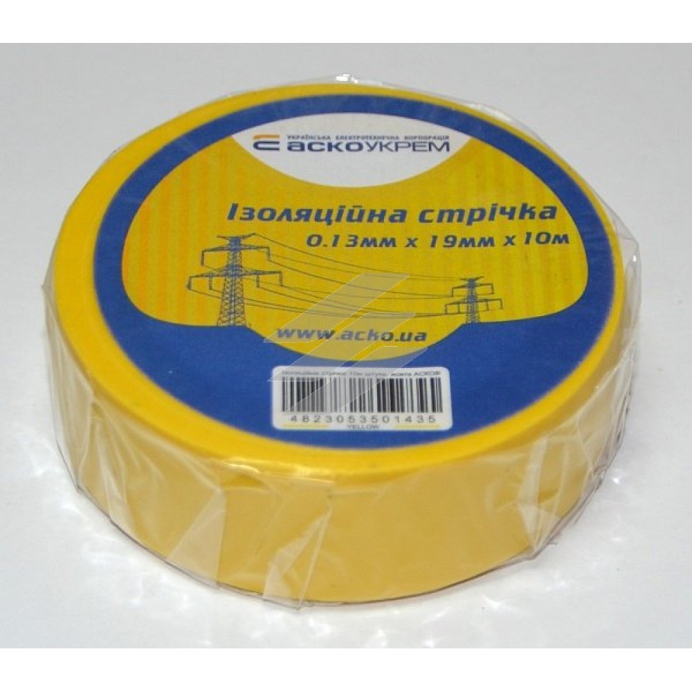 Ізострічка 0.13x19мм, 10м, чорна, Аско-Укрем