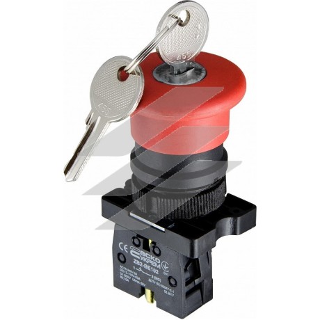 Кнопка LAY5-ES142 безпеки повернення ключем, Аско-Укрем