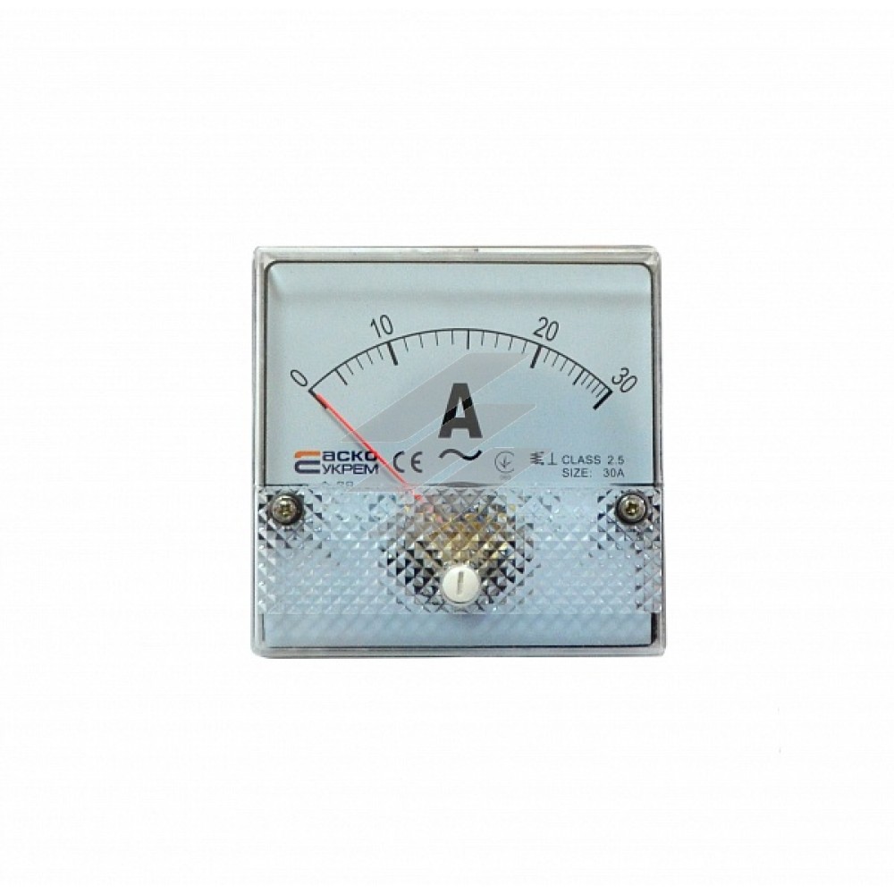 AС Амперметр прям. вкл. 30А 80х80 (А-80), АсКо AС Амперметр прям. вкл. 30А 80х80 (А-80), АсКо