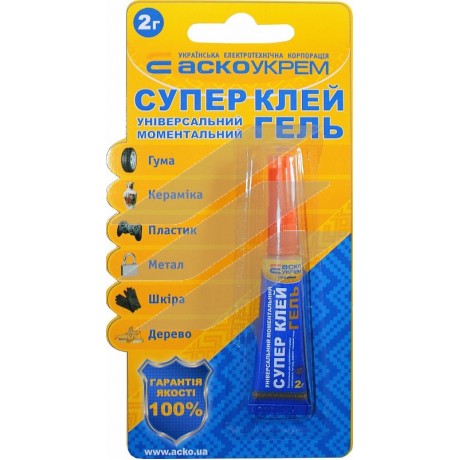 Клей-гель (блістер) 1шт - 2г, АсКо