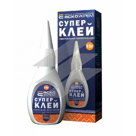 Клей (пляшечка) 1шт - 15г, Аско-Укрем
