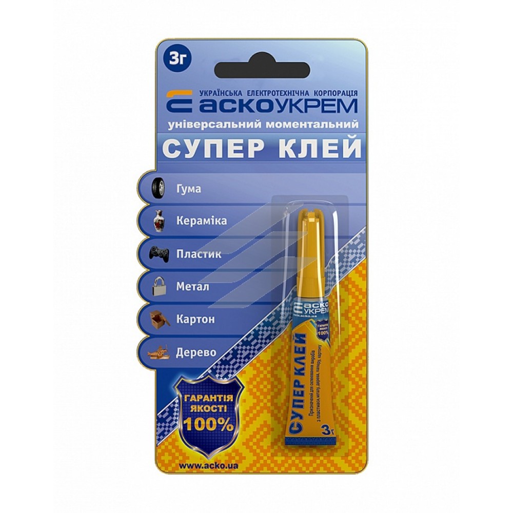 Клей (блістер) 1шт. - 3г, АсКо Клей (блістер) 1шт. - 3г, АсКо