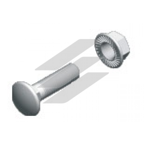 Болт з напівкруглою головкою + гайка самостопорні з фланцем (комплект) SGKM6x20, BAKS