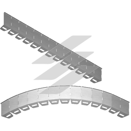 Перегородка кута PGK 110мм, L=1000мм, BAKS