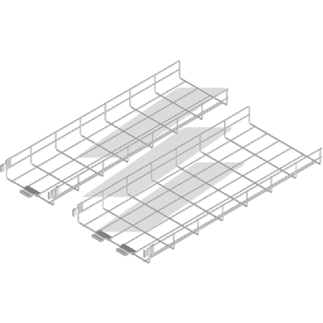 Дротяний лоток з привареним з'єднувачем та засувкою KDSZ 300x60, L=3000мм, BAKS