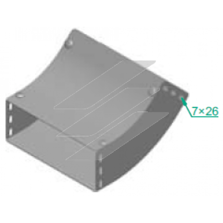 Дуга 45° LUMPP 600x100, толщина 1.5мм, BAKS