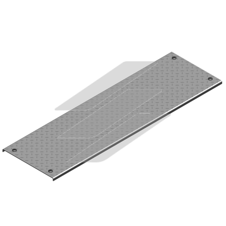 Крышка лотка рифленая с замком PZKRT 600мм, L=3000мм, BAKS