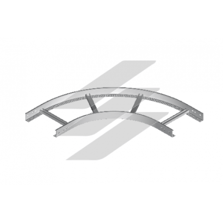 Дуга 90° LDC 100x50, товщина 2.0мм, BAKS