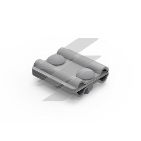 Паралельний затискач дроту Ø8мм, c роздільною пластиною, сталь гарячого цинкування, ДКС