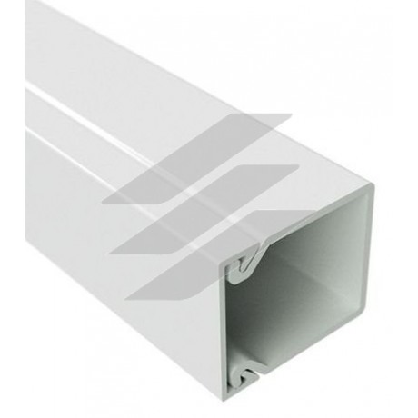 TA-EN 40x40 Короб із кришкою із плоскою основою, довжина 2м, білий RAL9001, ДКС