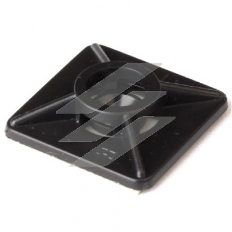 Монтажна база двостороння самоклейна, чорна, 27х27, ДКС