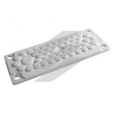 Кабельний пластиковий ввід V0 UL94, 50 отворів, IP65, +130° -40°, ДКС