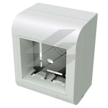 PDM Коробка монтажна під 2 модуля 45X45мм, біла RAL9016, ДКС
