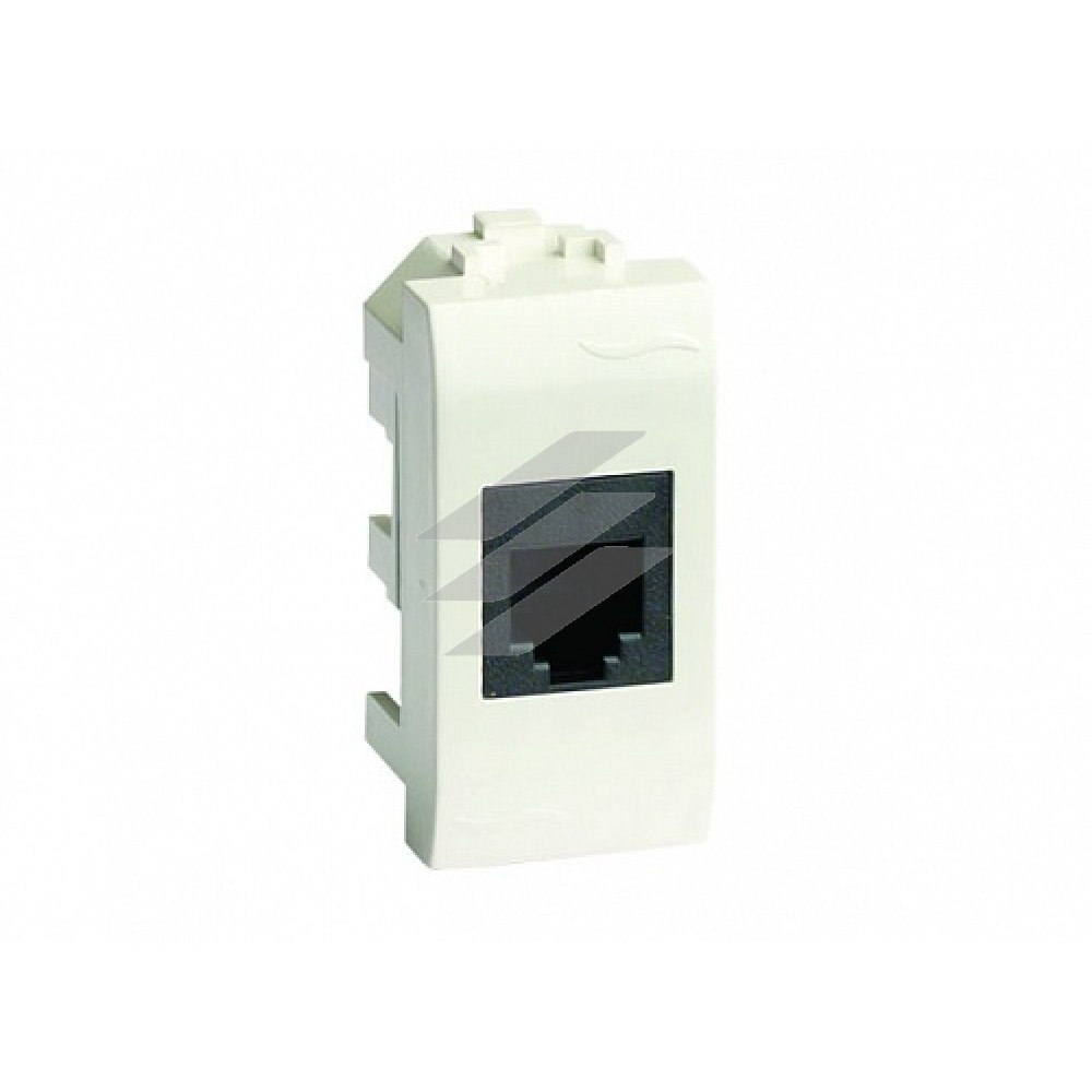 Комп'ютерна розетка RJ-45, кат.5E (роз'єм AMP), біла RAL 9010, 1моø, ДКС