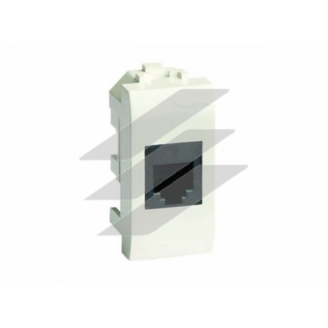 Комп'ютерна розетка RJ-45, кат.5E (роз'єм AMP), біла RAL 9010, 1моø, ДКС