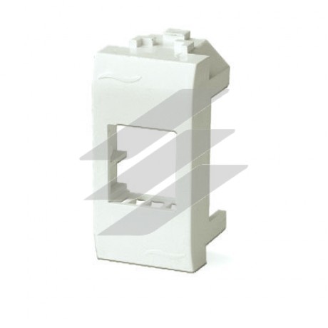 Адаптер для інформаційних роз'ємів Keystone, білий RAL 9010, 1моø, ДКС