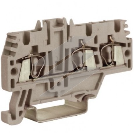 HMM.2/1+2 прохідний затискач, синій 800V, 24A 2,5 mm², 1вхід/2виходи, ДКС